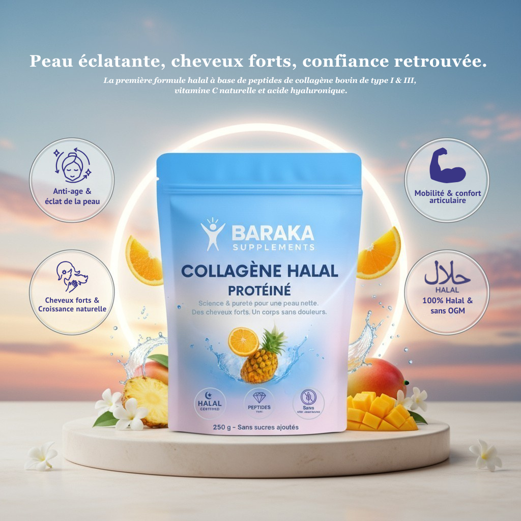 Le 1er Collagène 100 % Halal, Beauté & Bien-Être Réunis - Baraka Supplements